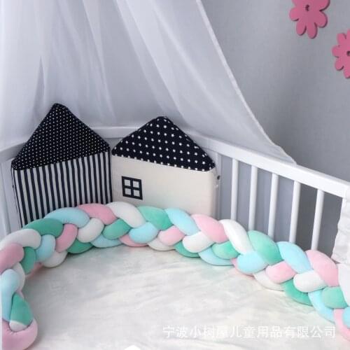 2/3M Baby Crib Bumpesr Bed Kids Room Decoration Pillow Braid Baby Bed for Newborn Nursery Decor Procter A029