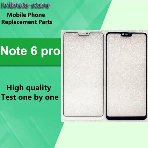 For xiaomi redmi Note 6 pro Front Outer Glass Lens Touch Panel Screen Note6pro LCD Touch Glass Note 6pro touchscreen Digitizer