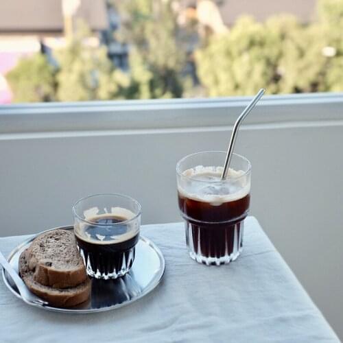 Hot Selling Crystal Coffee Cup Latte Iced Coffee American Latte Drink Glass Whisky Brandy Wine Glass