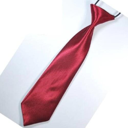 HOOYI 2019 burgundy baby ties kids' neck tie solid handmade