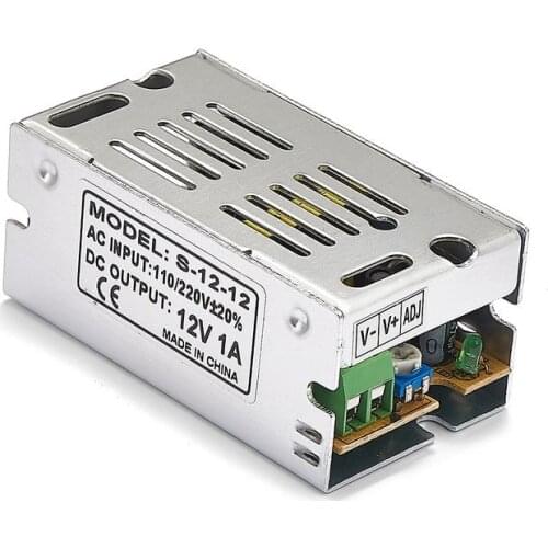 DC12V 1A 12W Switching Power Supply Adapter Driver Transformer For 5050 3528 LED Rigid Strip Light