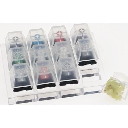 12Key Switch Testing Tool Sampler Mechanical Keyboards with Keycap Puller and Switch O Rings for Cherry MX Switch