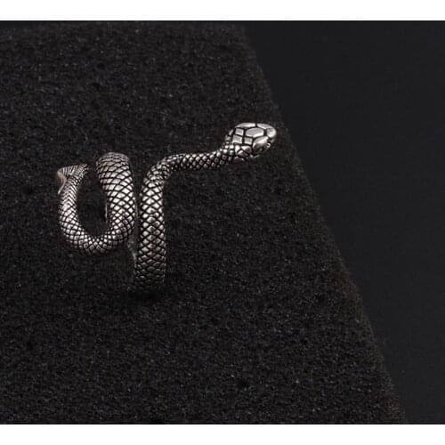 European And American Style Fashion Personality Exaggerated Snake-shaped Ring Snake Punk Style Ring Jewelry