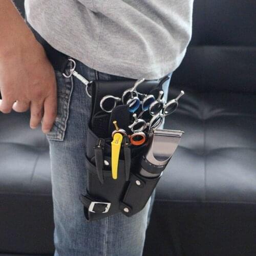 Scissor Pouch Holster with Belt for Hairdressers, Salon Hair Stylist Barber Scissors Shear Hairdressing Waist Holder Case Bag