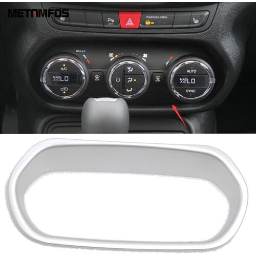 For Jeep Renegade 2014-2017 2018 2019 Matte Center Control Air Condition Switch Button Cover Trim Inner Accessories Car Styling