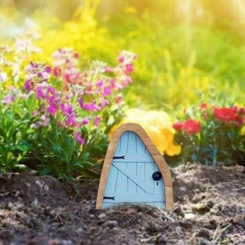 DIY Miniature Fairy Tale Elf Window Door Figurine Decoration Retro Miniature Fairy Tale Garden Decoration Doll House Accessories