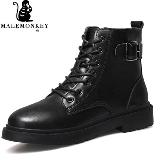 Fashion Women Ankle Boots Black 2021 Autumn Winter Fashion Zipper Platform Boots Non Slip Motorcycle Punk Short Female Boots