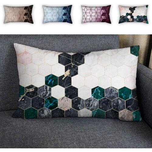 4pcs Geometric cushion cover set Home decorative pillowcases velvet cojines American pillows 30X50 purple cushions for sofa