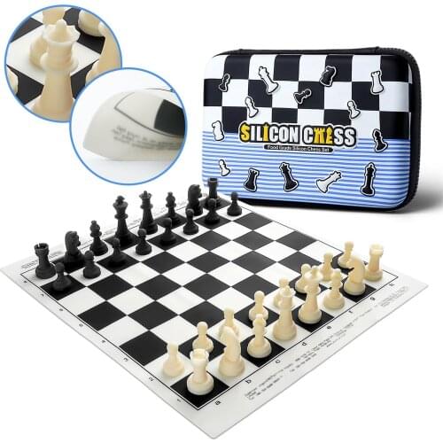 Chess Board Game For Kids Silicone Portable Food Grade Chess Best Gifts For Children On Birthday Or Christmas