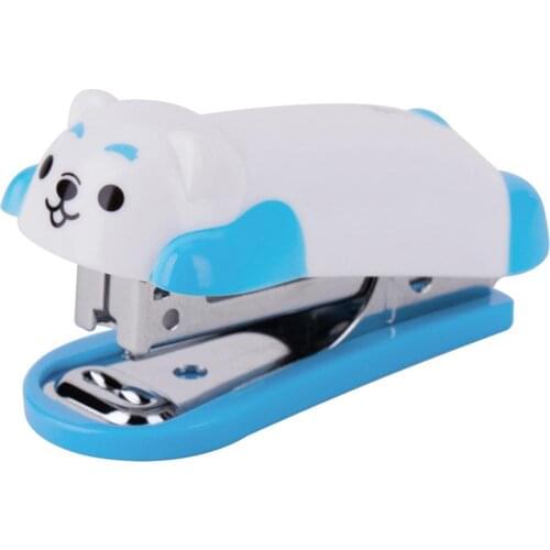 Stapler Mini Cartoon Dog Desktop Stapler Home Office Stationery with Staples Child Gift Office School Supplies
