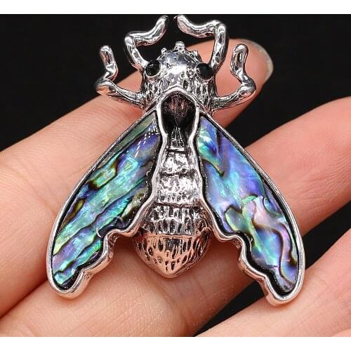 New Hot-selling Natural Alloy Shell Personality Cute Animal Insect Brooch for Decorating Clothes and Student Accessories