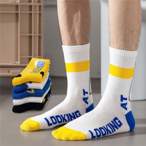 2021 Trendy Brand European And American Street Hip-Hop Men And Women Skateboard Sports Harajuku Socks Couples Basketball Socks