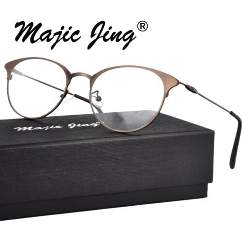 Magic Jing Stainless Steel Eyewear Eyeglasses Full Rim Prescription Spectacles RX Optical Frames52012