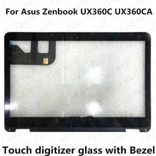 Original 13.3'' For ASUS UX360 UX360CA Touch Screen Digitizer Glass replacment parts With Front Bezel