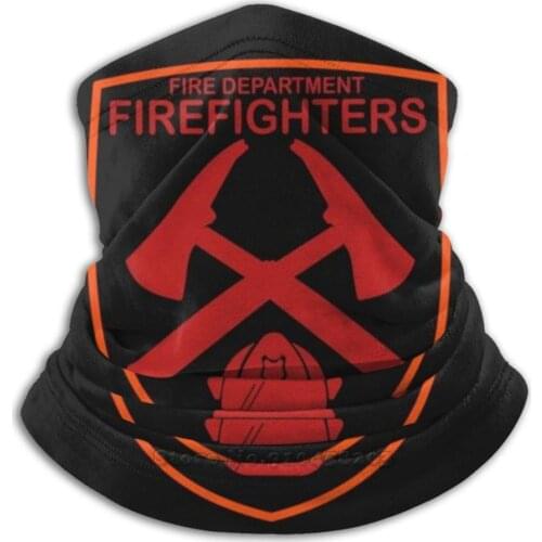 Fire Department Logo Design Gift For Firefighter Scarf Bandana Neck Warmer Headband Cycling Mask Fire Department Birthday