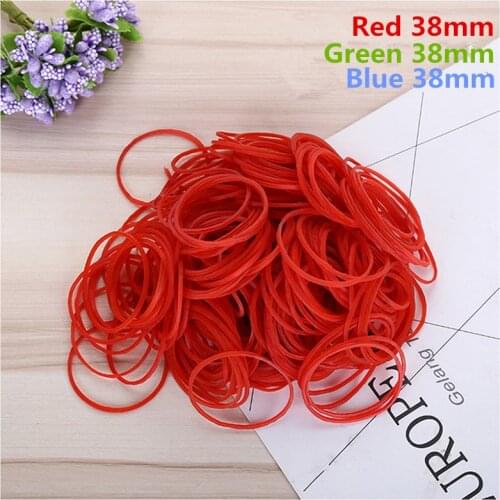 38mm Multicolor High Quality Stationery Holder Thermostability Rubber Bands Strong Elastic Hair Band Loop Office Supplies