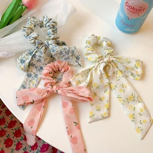 New Fashion Chiffon Bowknot Elastic Hair Bands Scrunchies For Women Girls Headband Hair Ties Ponytail Holder Hair Accessorie
