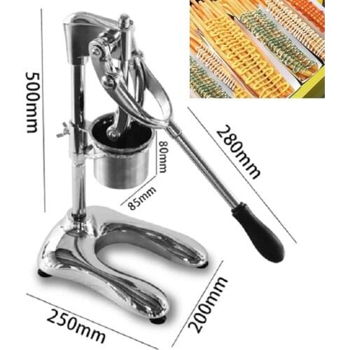 Manual 30cm French Fries Maker Long Potato Squeezers Machine Footlong Super Big Chips Making Machines Special Kitchen Extruders