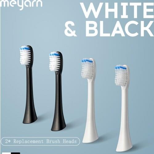 MEYARN Brush Head Replacement For Meyarn Sonic Electric Toothbrush Waterproof 2 Pieces/Package
