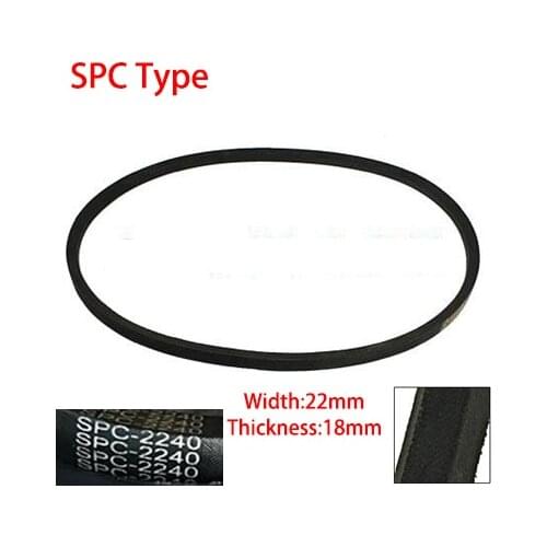SPC 2413 2464 2500 2540 22mm Width 18mm Thickness Rubber Groove Cogged Drive Transmission Band Wedge Wrapped Vee V Timing Belt
