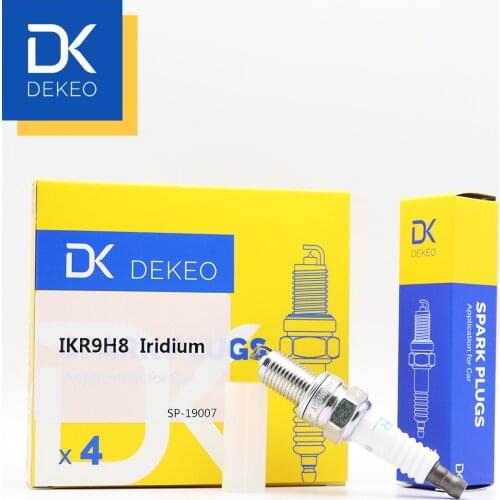 Dekeo Iridium Spark Plug IKR9H8（92395） IKR9J8 YR5DII33S Fit for Jeep Compass Renegade 1.4T for Fiat 500 Viaggio Ottimo 1.4T 4PCS