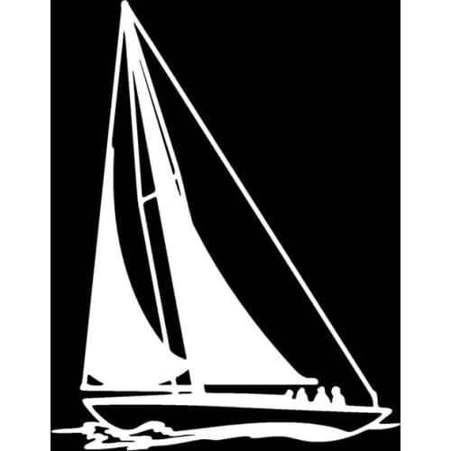 Car Sticker Funny Car Sticker Sail Cartoon Motorcycle PVC Car Decorative Accessories Black/Silver 15.8* 20.3cm