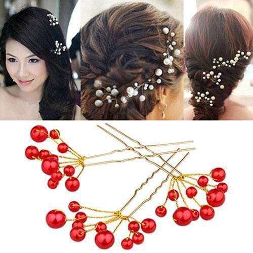 Fashion Tiara Wedding Bridal Bridesmaid Faux Pearls Hair Pins Clips Comb Headwear Hair Accessories Femme Dropshipping