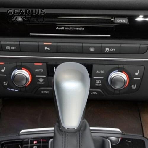 Gear Shift Handle Protection Sleeve decoration Covers Stickers Trims For Audi A6 c7 a7 Car Styling Modified Interior Accessories