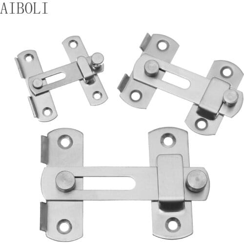 Guard Latch Bolt with Screws Sliding Window Door Lock Handle Stainless Steel Door Latch Home Safety Chain Door Home Hardware
