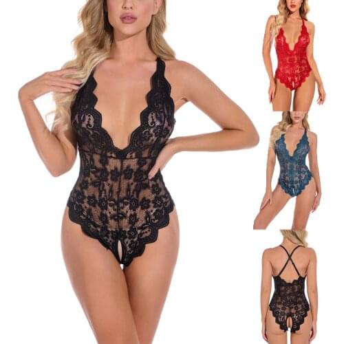 WomenS Pajamas Sexy Temptation Lace Teasing Halter Sexy One-Piece Suit Home Service Different Models эротическое бельё 40