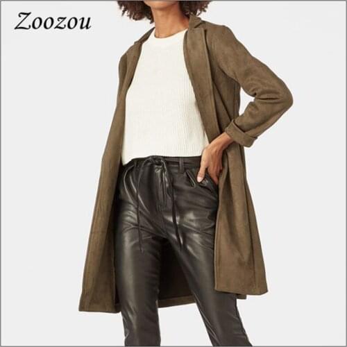 Женские классические тренчи ZooZou China At AliExpress