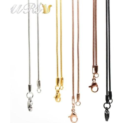 10pcs 20''(50cm) 316L stainless steel snake chain for floating locket /floating charm locket pendant necklace for wholesale