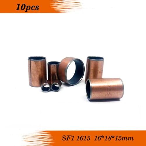 High Quality10Pcs SF1 SF-1 1615 16*18*15mm Self Lubricating Composite Bearing Bushing Sleeve 16 x 18 x 15mm Free shipping
