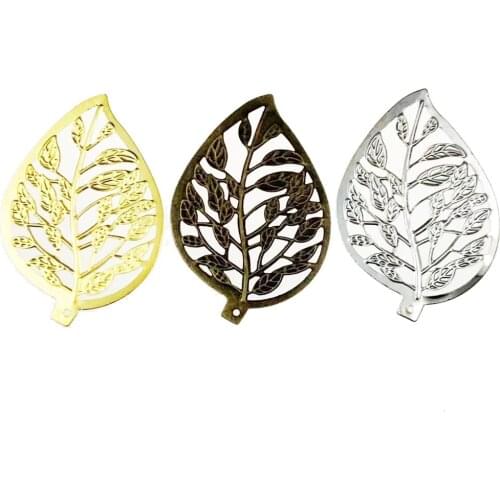 20pcs 40x60mm Metal Flower Filigree Wraps Crafts Gift Decoration DIY Cosplay Bridal hair accessories Wholesale Charms