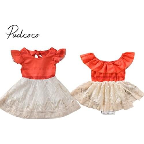 2019 Baby Summer Clothing Infant Baby Sister Matching Clothes Girl Kid Princess Fancy Dress Romper Lace Flower Book Week Costume
