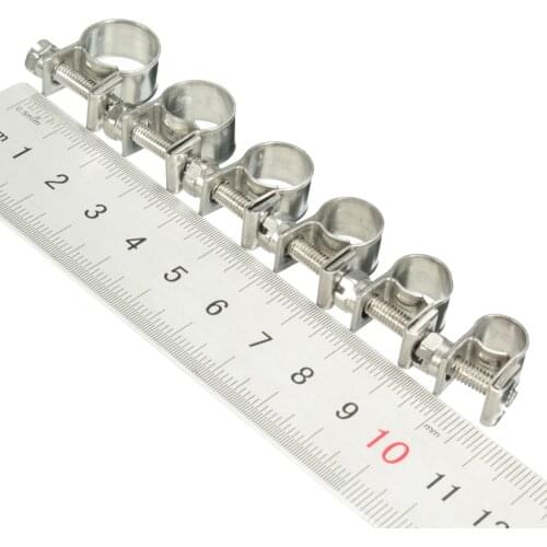 5Pcs/set Mini Hose Clamps Stainless Steel Fuel Line Pipe Hose Clamp Tube Clip Hardware 6mm-13mm