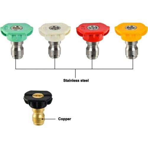 5Pcs Nozzle Tips 1/4'' Quick Connect High Pressure Power Washer Spray Nozzle Kit