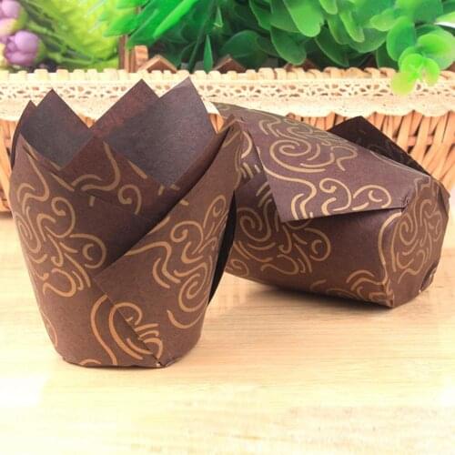 50Pcs Cake Cups Oil-proof Paper Cake Cup Paper Cupcake Liner Baking Muffin Box Tray Cup Case Cake Mold Cake Decorating Tools