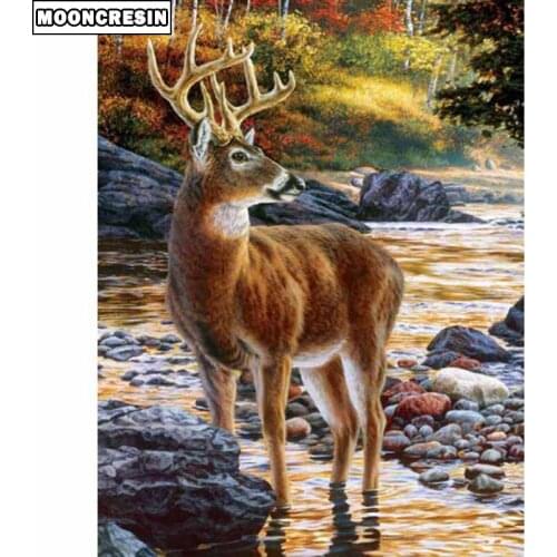 5D Diy Diamond Painting Deer Mosaic Picture Of Rhinestone Needlework Diamond Embroidery Hot Sale Animal Cross Stitch Decor Home