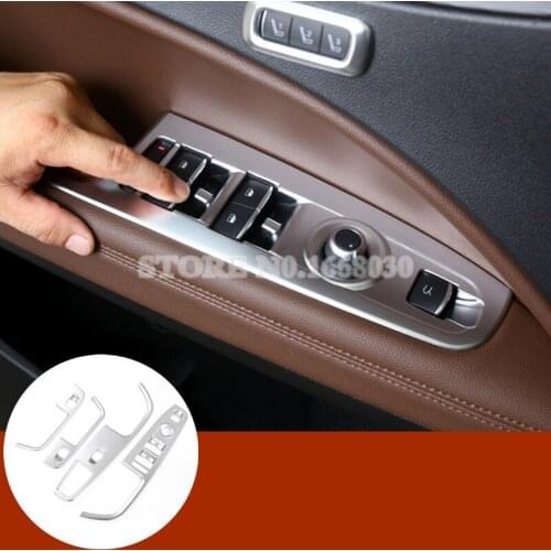 ABS Car Door Armrest Window Switch Trim Cover 4pcs For Alfa Romeo Stelvio 2017-2020 Car accesories interior Car Trim