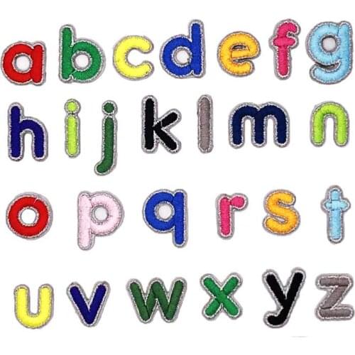 English Letters alphabet Mixed Embroidery Patch DIY Decorative Clothing Applique Delicate Embroidery Letter Stickers