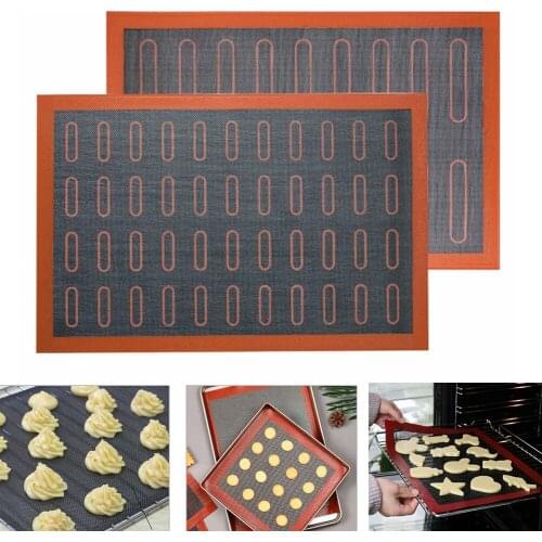 Nonstick Baking Mat Heat Resistant Oven Sheet Liner Mat For Cookie /Bread/ /Biscuits/Puff/Eclair Perforated Silicone Pastry Tool