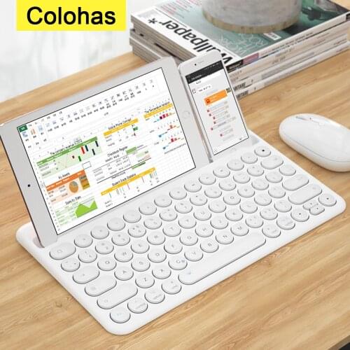 IPad Bluetooth Keyboard Mouse Set For Phone IOS Only Rechargeable Pink Girl Gaming Wireless Keyboard For iPad Phone Tablet