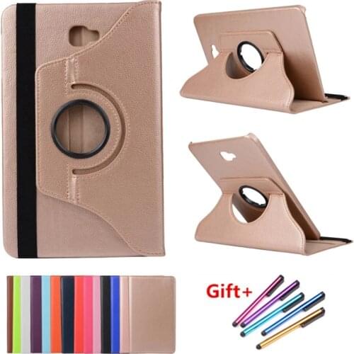 For Samsung Galaxy Tab A A6 10.1 2016 SM-T580 T580N T585 T585C Tablet Case 360 Rotating Flip Leather Stand Protective Cover