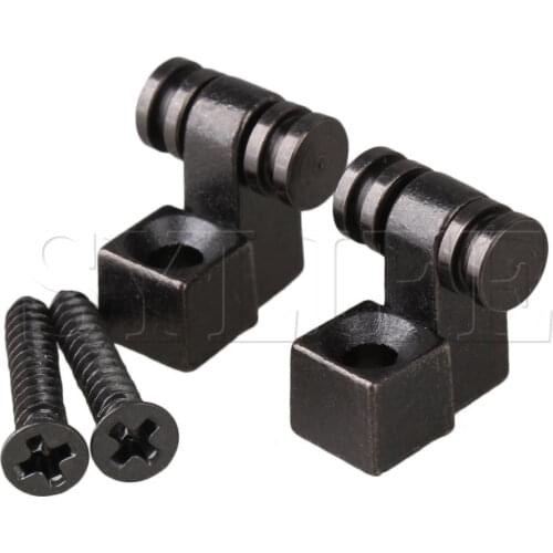 Black Metal String Tree Retainer Roller Design for Guitar Set of 2