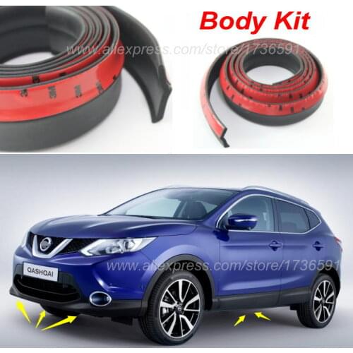 Bumper Lip Deflector Lips For Nissan Qashqai / Dualis J10 J11 / Front Spoiler Skirt For Auto to Car Tuning View / Body Kit Strip
