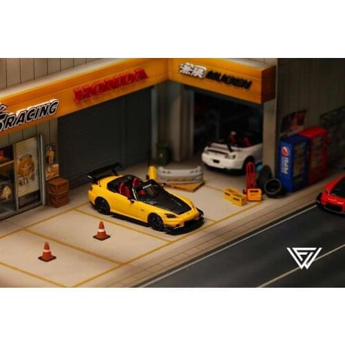 Wild Fire 1:64 Honda S2000 Voltex Yellow Resin Model Car