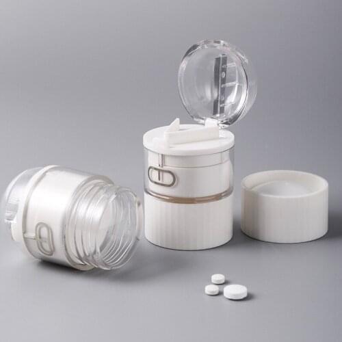 Travel Small Medicine Box Medicine Cutting Grinding Medicine Milling Device Mini Portable Home Medicine Storage Box