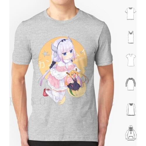 Kanna Kamui T Shirt Print For Men Cotton New Cool Tee Loli Cute Kawaii Ecchi Hentai Dragon Maidragon Kobayashi San Chi No Maid