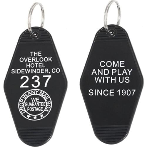 Hotel Room 237 Key Tag Hotel Motel Keychain The Overlook Hotel Sidewinder CO Inspired Key Tag keyrings Jewelry Unisex R7RF
